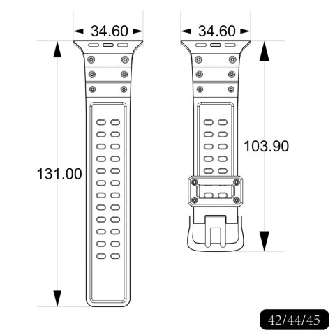 Strap Triple Protection pasek Apple Watch Ultra, SE, 9 ,8, 7, 6, 5, 4, 3, 2, 1 (49, 45, 44, 42 mm) opaska bransoleta czarny Strap Triple Protection pasek Apple Watch Ultra, SE, 9 ,8, 7, 6, 5, 4, 3, 2, 1 (49, 45, 44, 42 mm) opaska bransoleta czarny