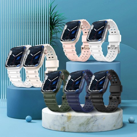 Strap Triple Protection pasek Apple Watch Ultra, SE, 9 ,8, 7, 6, 5, 4, 3, 2, 1 (49, 45, 44, 42 mm) opaska bransoleta czarny Strap Triple Protection pasek Apple Watch Ultra, SE, 9 ,8, 7, 6, 5, 4, 3, 2, 1 (49, 45, 44, 42 mm) opaska bransoleta czarny