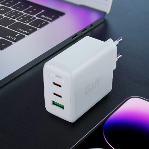 Acefast szybka ładowarka sieciowa GaN (2xUSB-C / USB-A) PPS / PD / QC4+ 65W czarna (A41) Acefast szybka ładowarka sieciowa GaN (2xUSB-C / USB-A) PPS / PD / QC4+ 65W czarna (A41)