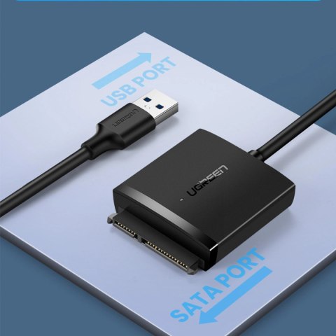 Adapter SATA Ugreen CM257 do dysku 2.5'' / 3.5'' USB-A 5Gb/s - czarny Adapter SATA Ugreen CM257 do dysku 2.5'' / 3.5'' USB-A 5Gb/s - czarny
