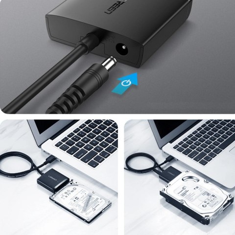 Adapter SATA Ugreen CM257 do dysku 2.5'' / 3.5'' USB-A 5Gb/s - czarny Adapter SATA Ugreen CM257 do dysku 2.5'' / 3.5'' USB-A 5Gb/s - czarny
