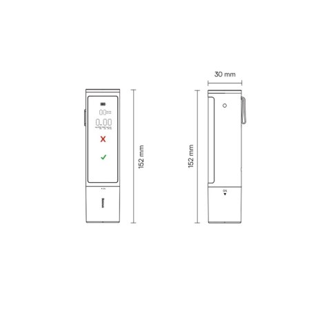 Baseus SafeJourney Pro Series alkomat 470mAh szary