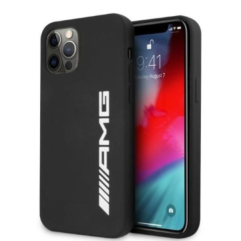 Etui AMG Silicone Big Logo na iPhone 12 Pro Max - czarne Etui AMG Silicone Big Logo na iPhone 12 Pro Max - czarne