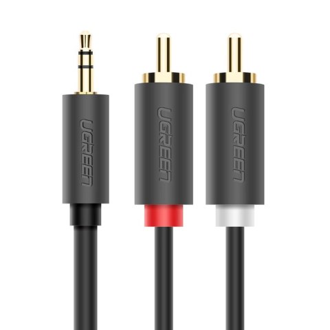 Kabel Ugreen AV102 10511 3,5 mm mini jack (męski) / 2RCA (męski) 1.5m - szary Kabel Ugreen AV102 10511 3,5 mm mini jack (męski) / 2RCA (męski) 1.5m - szary