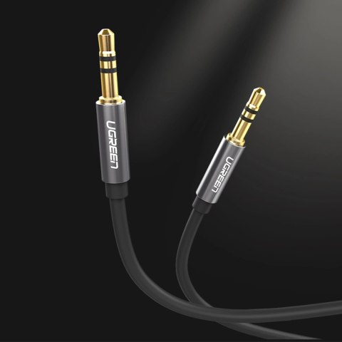 Kabel Ugreen AV119 10733 audio mini jack 3,5mm / mini jack 3,5mm 1m - czarny Kabel Ugreen AV119 10733 audio mini jack 3,5mm / mini jack 3,5mm 1m - czarny
