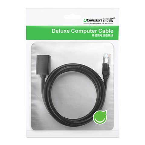 Kabel Ugreen NW112 11278 sieciowy Ethernet RJ45 (żeński) - RJ45 (męski) F/UTP Cat. 6 1 Gbps 0.5m - czarny Kabel Ugreen NW112 11278 sieciowy Ethernet RJ45 (żeński) - RJ45 (męski) F/UTP Cat. 6 1 Gbps 0.5m - czarny