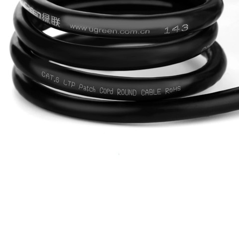 Kabel Ugreen NW112 11279 sieciowy Ethernet RJ45 (żeński) - RJ45 (męski) F/UTP Cat. 6 1 Gbps 1m - czarny Kabel Ugreen NW112 11279 sieciowy Ethernet RJ45 (żeński) - RJ45 (męski) F/UTP Cat. 6 1 Gbps 1m - czarny