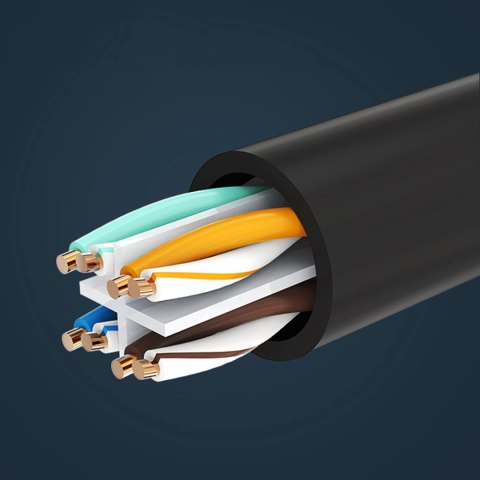 Kabel Ugreen NW112 11279 sieciowy Ethernet RJ45 (żeński) - RJ45 (męski) F/UTP Cat. 6 1 Gbps 1m - czarny Kabel Ugreen NW112 11279 sieciowy Ethernet RJ45 (żeński) - RJ45 (męski) F/UTP Cat. 6 1 Gbps 1m - czarny