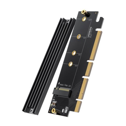 Karta rozszerzeń Ugreen CM465 PCIe 4.0 x4 do M.2 NVMe M-Key - czarna Karta rozszerzeń Ugreen CM465 PCIe 4.0 x4 do M.2 NVMe M-Key - czarna