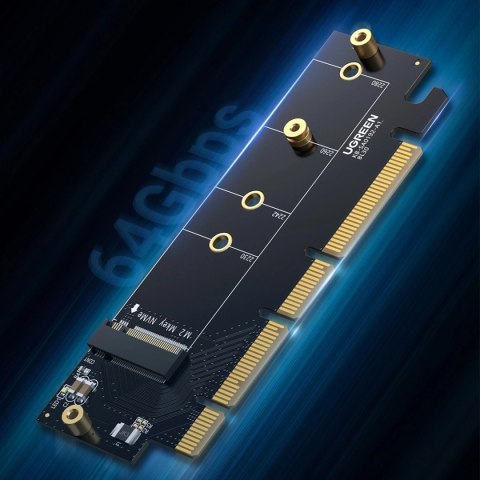 Karta rozszerzeń Ugreen CM465 PCIe 4.0 x4 do M.2 NVMe M-Key - czarna Karta rozszerzeń Ugreen CM465 PCIe 4.0 x4 do M.2 NVMe M-Key - czarna