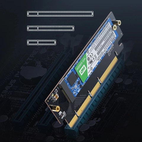 Karta rozszerzeń Ugreen CM465 PCIe 4.0 x4 do M.2 NVMe M-Key - czarna Karta rozszerzeń Ugreen CM465 PCIe 4.0 x4 do M.2 NVMe M-Key - czarna