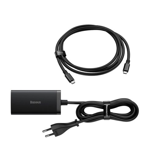 Ładowarka sieciowa GaN5 Baseus CCGP110201 HUB HDMI 2x USB-C / USB-A / HDMI 4K 30Hz 1,5m - czarna + kabel USB-C - USB-C 100W 1m Ładowarka sieciowa GaN5 Baseus CCGP110201 HUB HDMI 2x USB-C / USB-A / HDMI 4K 30Hz 1,5m - czarna + kabel USB-C - USB-C 100W 1m