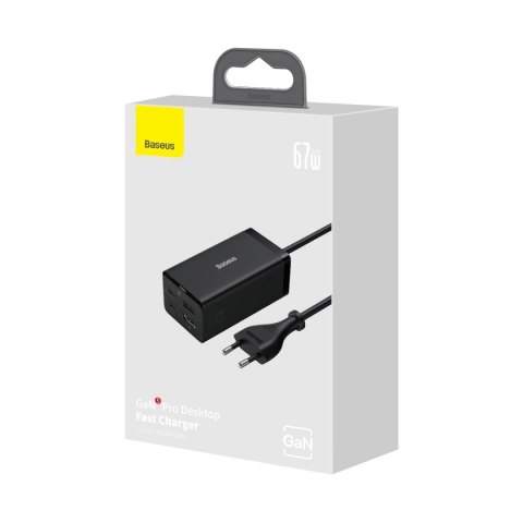 Ładowarka sieciowa GaN5 Baseus CCGP110201 HUB HDMI 2x USB-C / USB-A / HDMI 4K 30Hz 1,5m - czarna + kabel USB-C - USB-C 100W 1m Ładowarka sieciowa GaN5 Baseus CCGP110201 HUB HDMI 2x USB-C / USB-A / HDMI 4K 30Hz 1,5m - czarna + kabel USB-C - USB-C 100W 1m