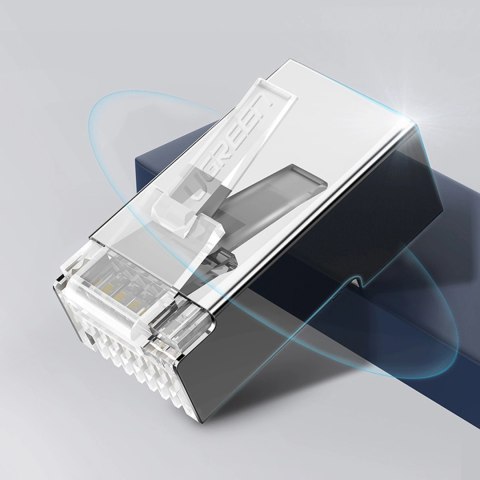 Ugreen 10x wtyk końcówka RJ45 8P8C (UTP Cat. 6 / Cat. 5 / Cat. 5e) srebrny (NW111) Ugreen 10x wtyk końcówka RJ45 8P8C (UTP Cat. 6 / Cat. 5 / Cat. 5e) srebrny (NW111)