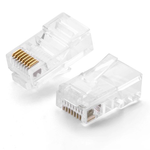 Ugreen 100x wtyk końcówka RJ45 8P8C (UTP Cat. 5 / Cat. 5e) przezroczysty (NW110) Ugreen 100x wtyk końcówka RJ45 8P8C (UTP Cat. 5 / Cat. 5e) przezroczysty (NW110)