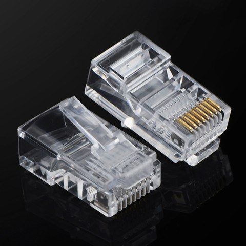 Ugreen 100x wtyk końcówka RJ45 8P8C (UTP Cat. 5 / Cat. 5e) przezroczysty (NW110) Ugreen 100x wtyk końcówka RJ45 8P8C (UTP Cat. 5 / Cat. 5e) przezroczysty (NW110)