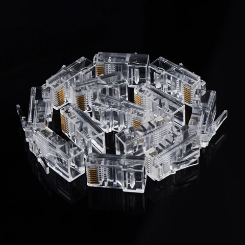 Ugreen 100x wtyk końcówka RJ45 8P8C (UTP Cat. 5 / Cat. 5e) przezroczysty (NW110) Ugreen 100x wtyk końcówka RJ45 8P8C (UTP Cat. 5 / Cat. 5e) przezroczysty (NW110)