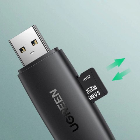 Ugreen adapter czytnik kart SD / micro SD (USB-A / USB-C) czarny (CM304) Ugreen adapter czytnik kart SD / micro SD (USB-A / USB-C) czarny (CM304)