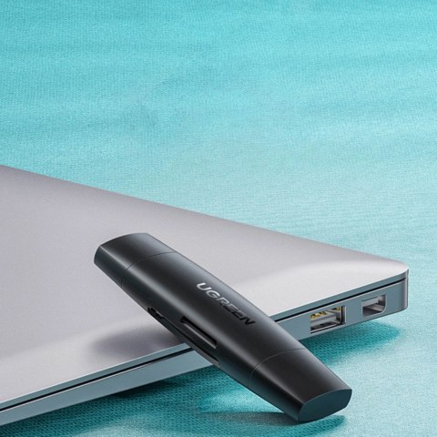 Ugreen adapter czytnik kart SD / micro SD (USB-A / USB-C) czarny (CM304) Ugreen adapter czytnik kart SD / micro SD (USB-A / USB-C) czarny (CM304)