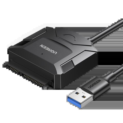 Ugreen kabel adapter do dysku 2.5'' / 3.5'' (USB-A 3.0 - SATA) czarny (CR108) Ugreen kabel adapter do dysku 2.5'' / 3.5'' (USB-A 3.0 - SATA) czarny (CR108)