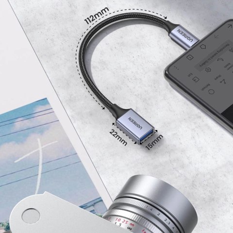 Ugreen kabel adapter przejściówka OTG USB-C (męski) - USB-A (żeński) 5Gb/s 0.15m czarny (US378) Ugreen kabel adapter przejściówka OTG USB-C (męski) - USB-A (żeński) 5Gb/s 0.15m czarny (US378)