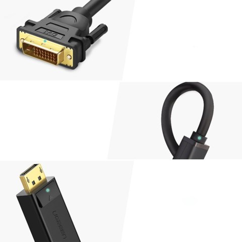 Ugreen kabel przewód DisplayPort - DVI 2m czarny (DP103) Ugreen kabel przewód DisplayPort - DVI 2m czarny (DP103)