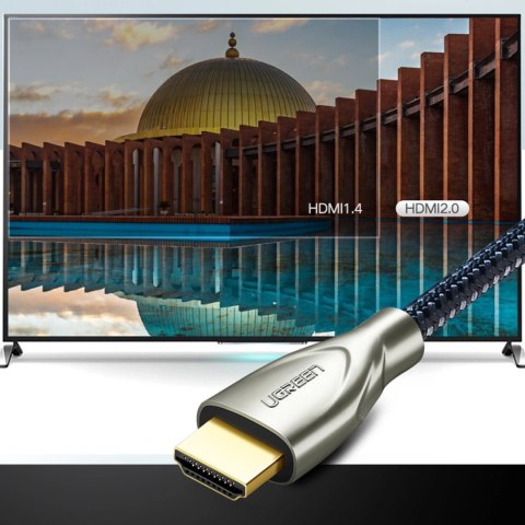 Ugreen kabel przewód HDMI 2.0 4K 60Hz 1m szary (HD131) Ugreen kabel przewód HDMI 2.0 4K 60Hz 1m szary (HD131)