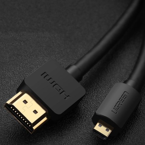 Ugreen kabel przewód Micro HDMI - HDMI 3m czarny (HD127) Ugreen kabel przewód Micro HDMI - HDMI 3m czarny (HD127)