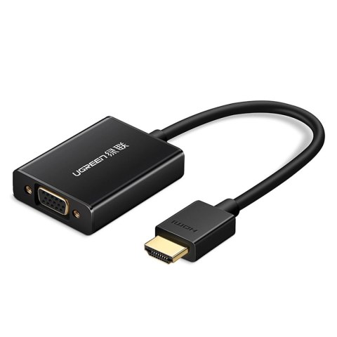Ugreen kabel przewód adapter HDMI (męski) - VGA (żeński) czarny (MM102) Ugreen kabel przewód adapter HDMI (męski) - VGA (żeński) czarny (MM102)