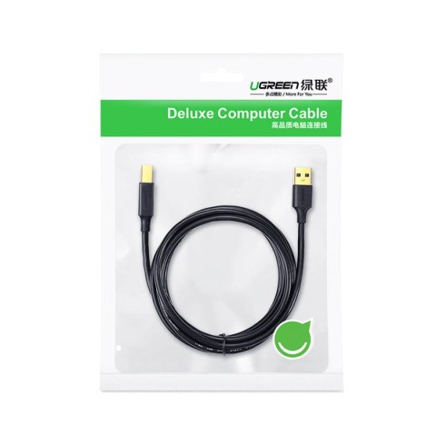 Ugreen kabel przewód do drukarki USB-A - USB-B 480Mb/s 5m czarny (US135) Ugreen kabel przewód do drukarki USB-A - USB-B 480Mb/s 5m czarny (US135)