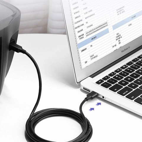 Ugreen kabel przewód do drukarki USB-A - USB-B 480Mb/s 5m czarny (US135) Ugreen kabel przewód do drukarki USB-A - USB-B 480Mb/s 5m czarny (US135)
