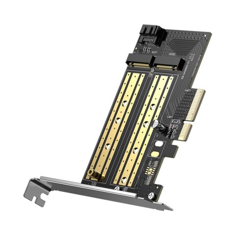 Ugreen karta rozszerzeń adapter PCIe 3.0 x4 do SSD M.2 M-Key / M.2 B-Key czarna (CM302) Ugreen karta rozszerzeń adapter PCIe 3.0 x4 do SSD M.2 M-Key / M.2 B-Key czarna (CM302)