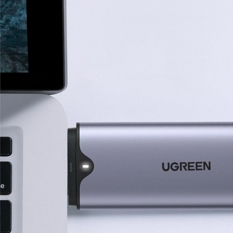 Ugreen kieszeń obudowa dysku M.2 M-Key (USB-C / USB-A 10Gb/s) szary (CM353) Ugreen kieszeń obudowa dysku M.2 M-Key (USB-C / USB-A 10Gb/s) szary (CM353)