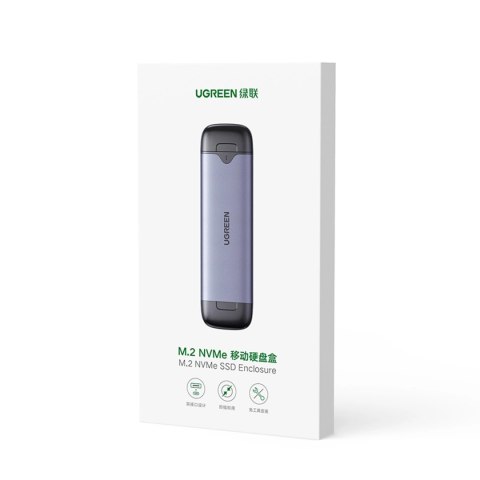 Ugreen kieszeń obudowa dysku M.2 M-Key (USB-C / USB-A 10Gb/s) szary (CM353) Ugreen kieszeń obudowa dysku M.2 M-Key (USB-C / USB-A 10Gb/s) szary (CM353)