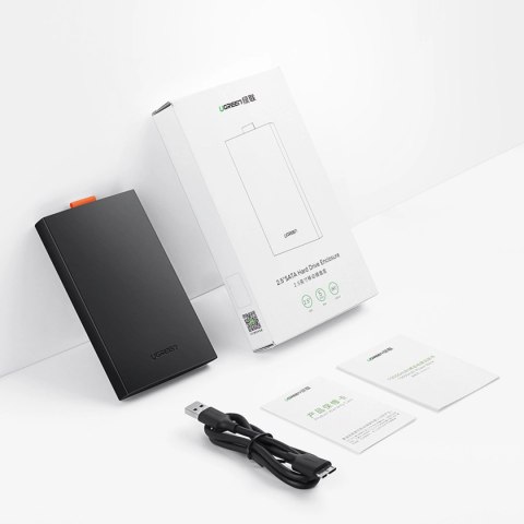 Ugreen kieszeń obudowa dysku SSD / HDD 2.5'' USB 3.0 SATA czarna (CM237) Ugreen kieszeń obudowa dysku SSD / HDD 2.5'' USB 3.0 SATA czarna (CM237)