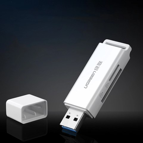 Ugreen przenośny czytnik kart TF/SD pod USB 3.0 biały (CM104) Ugreen przenośny czytnik kart TF/SD pod USB 3.0 biały (CM104)