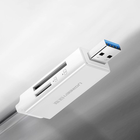 Ugreen przenośny czytnik kart TF/SD pod USB 3.0 biały (CM104) Ugreen przenośny czytnik kart TF/SD pod USB 3.0 biały (CM104)