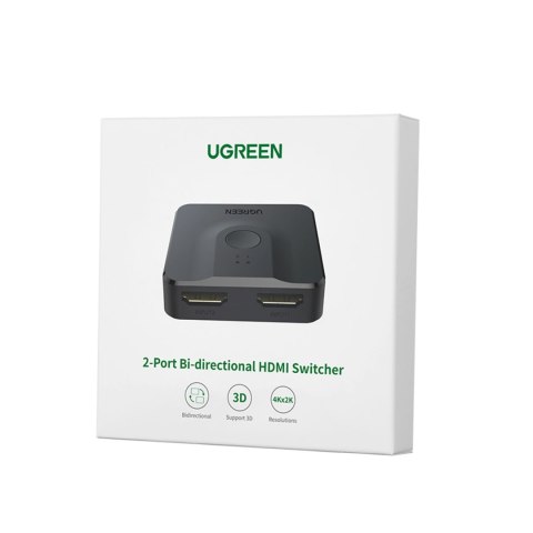 Ugreen switch przełącznik rozdzielacz HDMI - 2x HDMI 4K 60Hz czarny (CM217) Ugreen switch przełącznik rozdzielacz HDMI - 2x HDMI 4K 60Hz czarny (CM217)