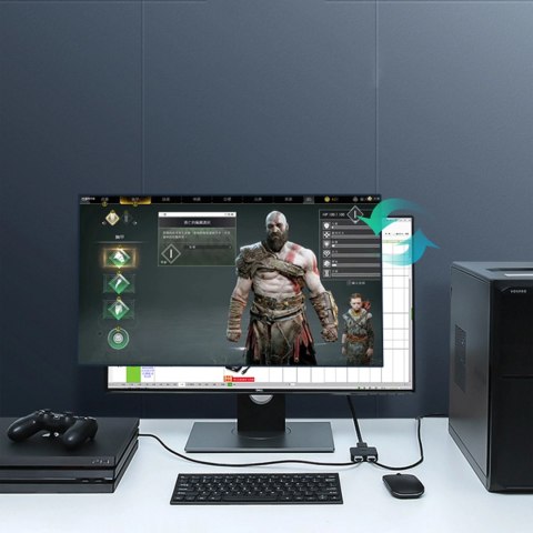 Ugreen switch przełącznik rozdzielacz HDMI - 2x HDMI 4K 60Hz czarny (CM217) Ugreen switch przełącznik rozdzielacz HDMI - 2x HDMI 4K 60Hz czarny (CM217)