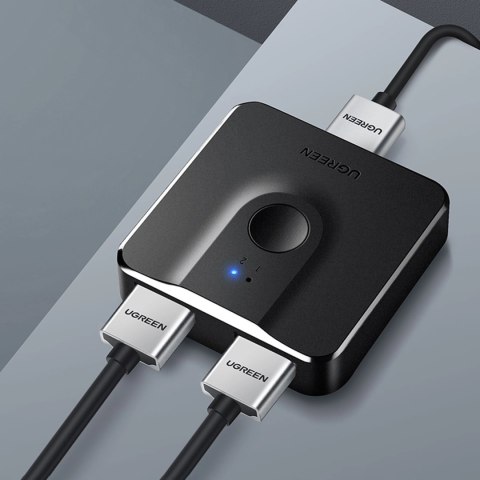 Ugreen switch przełącznik rozdzielacz HDMI - 2x HDMI 4K 60Hz czarny (CM217) Ugreen switch przełącznik rozdzielacz HDMI - 2x HDMI 4K 60Hz czarny (CM217)