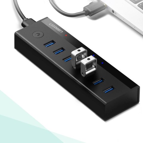 Ugreen wielofunkcyjny HUB 7w1 USB-A - 7xUSB-A 5Gb/s czarny (US219) Ugreen wielofunkcyjny HUB 7w1 USB-A - 7xUSB-A 5Gb/s czarny (US219)