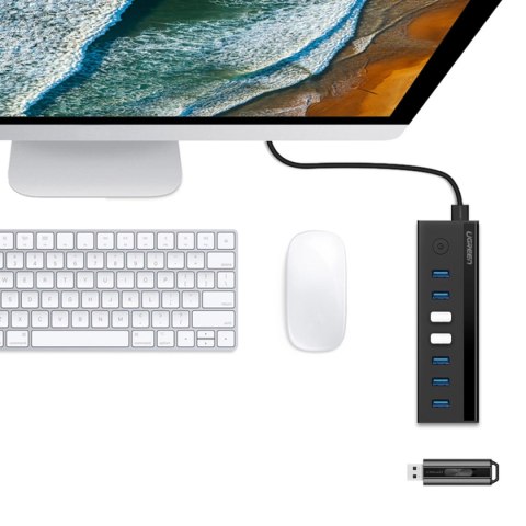 Ugreen wielofunkcyjny HUB 7w1 USB-A - 7xUSB-A 5Gb/s czarny (US219) Ugreen wielofunkcyjny HUB 7w1 USB-A - 7xUSB-A 5Gb/s czarny (US219)