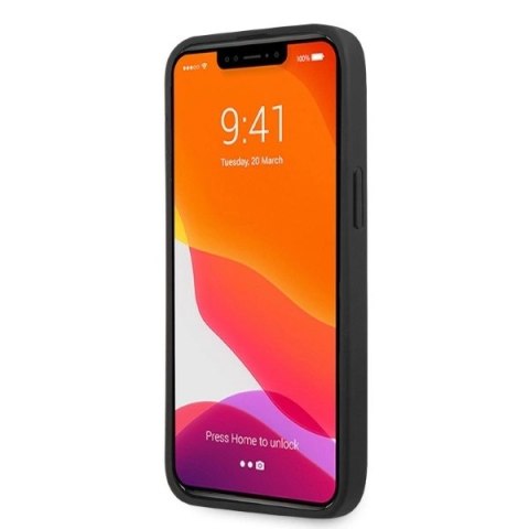 Etui AMG Leather Curved Lines na iPhone 13 Pro Max - czarne Etui AMG Leather Curved Lines na iPhone 13 Pro Max - czarne