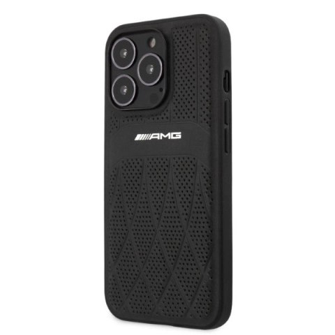Etui AMG Leather Curved Lines na iPhone 13 Pro / iPhone 13 - czarne