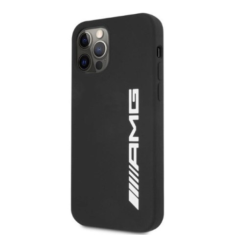 Etui AMG Silicone Big Logo na iPhone 12 Pro Max - czarne Etui AMG Silicone Big Logo na iPhone 12 Pro Max - czarne