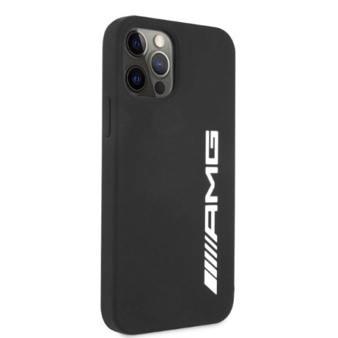 Etui AMG Silicone Big Logo na iPhone 12 Pro Max - czarne Etui AMG Silicone Big Logo na iPhone 12 Pro Max - czarne