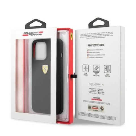 Etui Ferrari Silicone MagSafe na iPhone 13 Pro / iPhone 13 - czarne Etui Ferrari Silicone MagSafe na iPhone 13 Pro / iPhone 13 - czarne