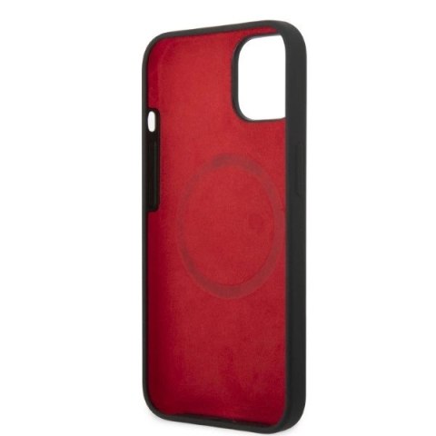 Etui Ferrari Silicone Metal Logo Magsafe na iPhone 14 - czarne Etui Ferrari Silicone Metal Logo Magsafe na iPhone 14 - czarne