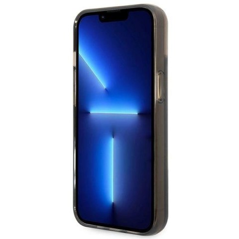 Etui Guess Liquid Glitter Palm Collection na iPhone 14 - czarne