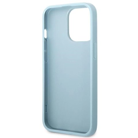 Etui Guess Saffiano 4G Small Metal Logo na iPhone 13 Pro Max - niebieskie